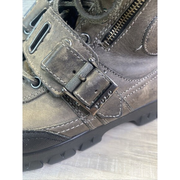 Polo Ralph Lauren Andres Boots Mens 11 D  Lace Up Buckle Zip Leather - Picture 4 of 16